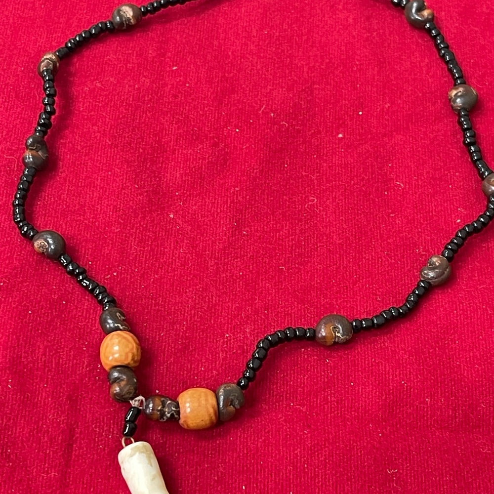 Elegant Black and Brown Beaded Necklace